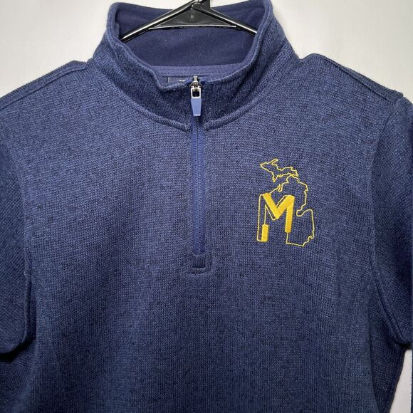 Charles River Apparel Michigan 1/4 Zip Pullover Sweater Womens Size Medium Navy - Picture 2 of 8